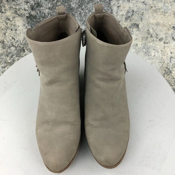 Circus Sam Edelman Women's Size 10M Lennon Grey Leather Fringe Ankle Booties - Picture 7 of 14